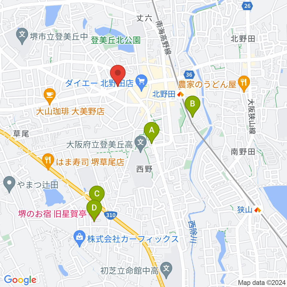 エレガントアカデミー周辺のホテル一覧地図