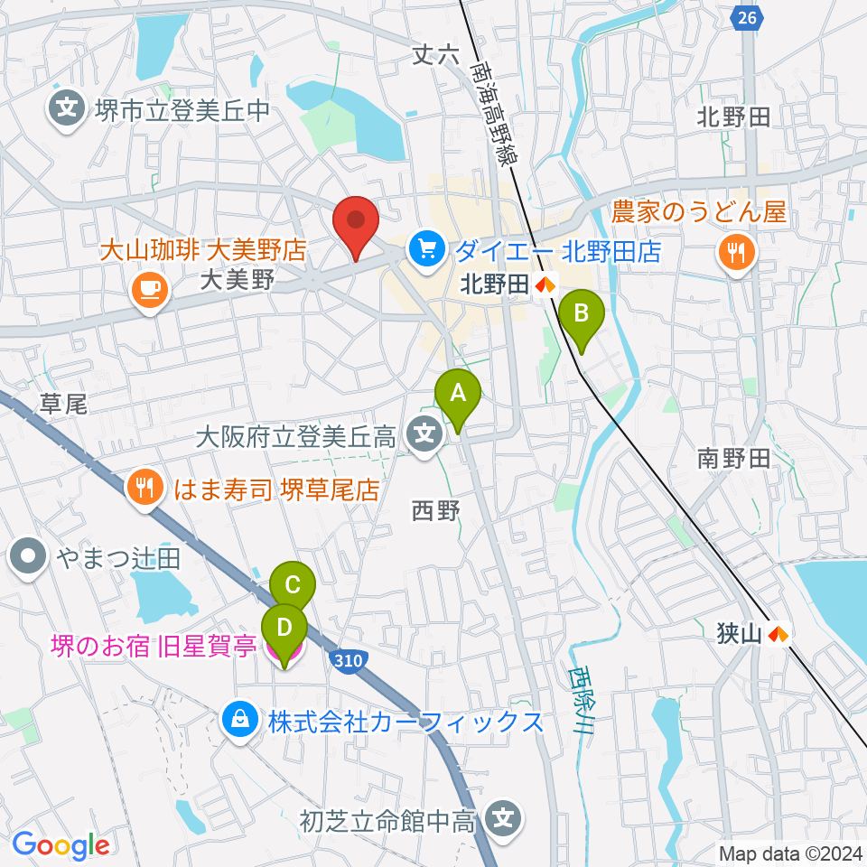 エレガントアカデミー周辺のホテル一覧地図