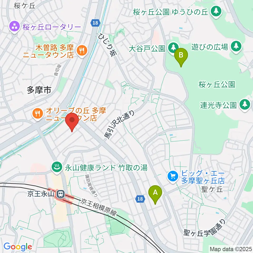 飯塚楽器工房周辺のホテル一覧地図