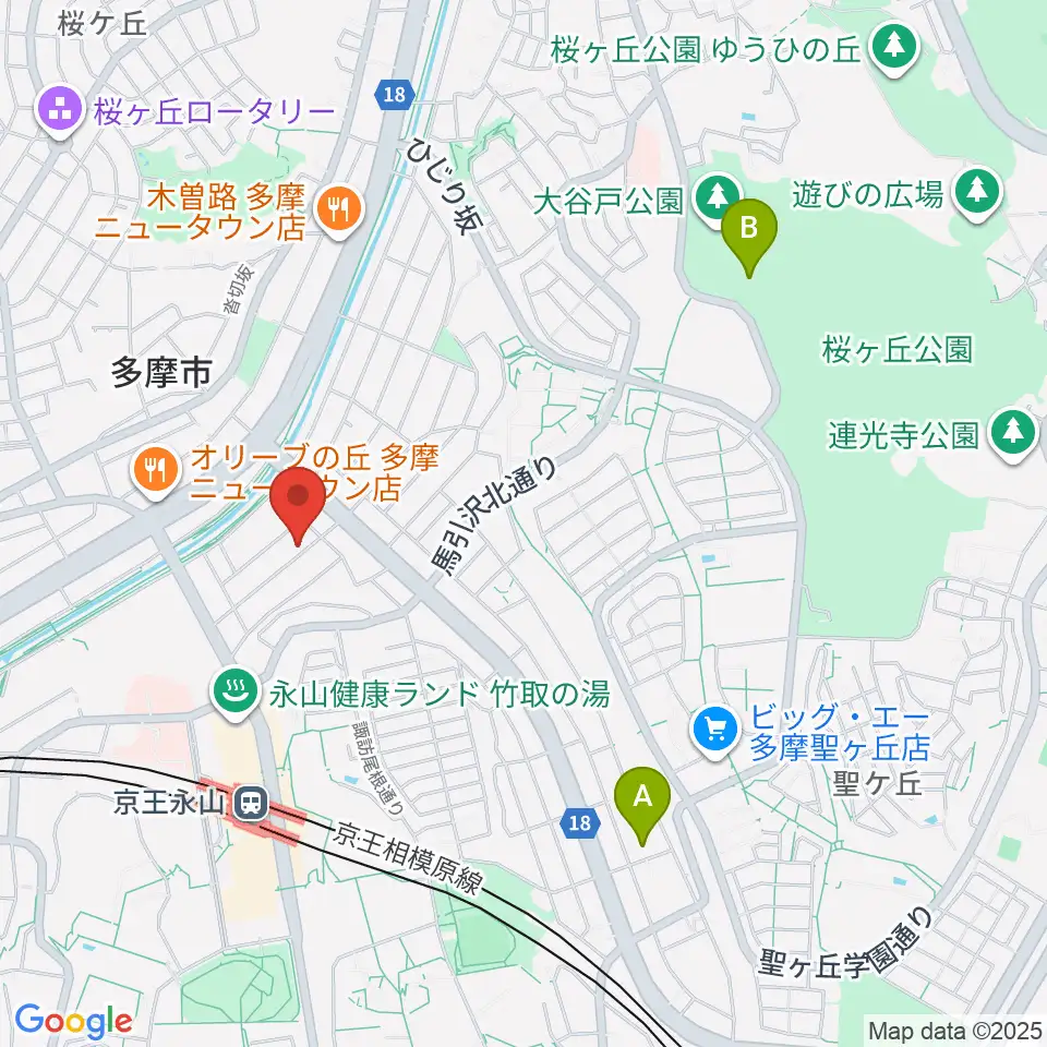 飯塚楽器工房周辺のホテル一覧地図