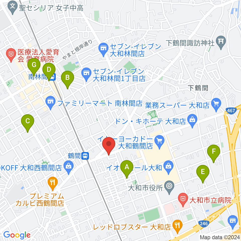 ピアノハウスジャパン周辺のホテル一覧地図