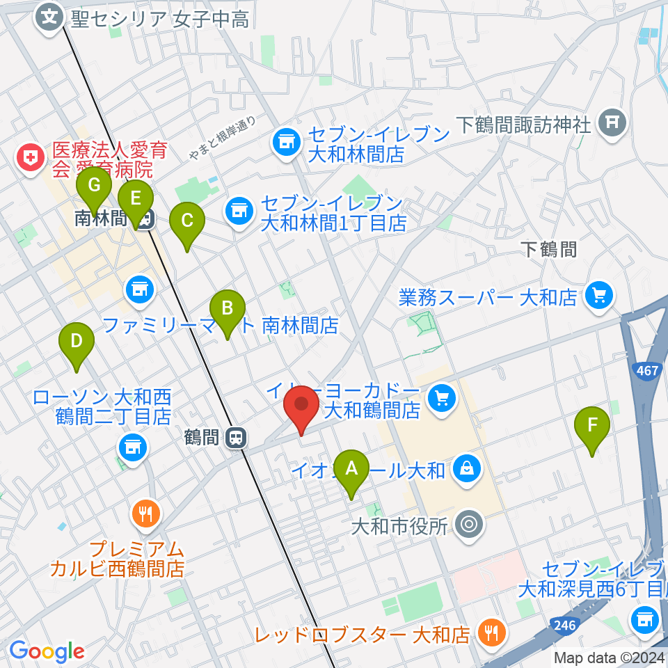 ピアノハウスジャパン周辺のホテル一覧地図