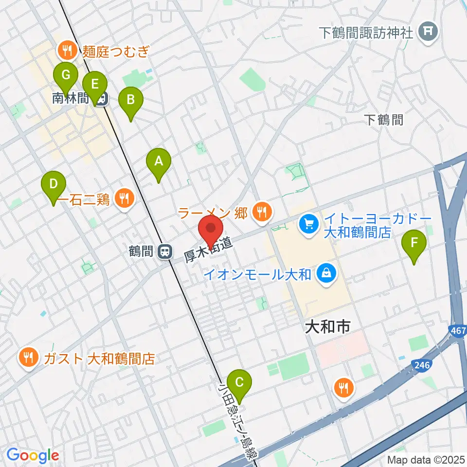 ピアノハウスジャパン周辺のホテル一覧地図