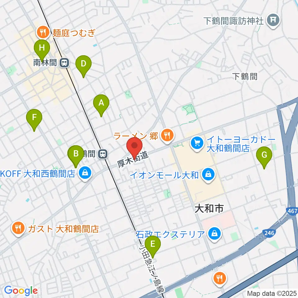 ピアノハウスジャパン周辺のホテル一覧地図