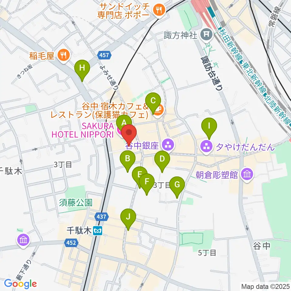 サミーミュージックワールド周辺のホテル一覧地図
