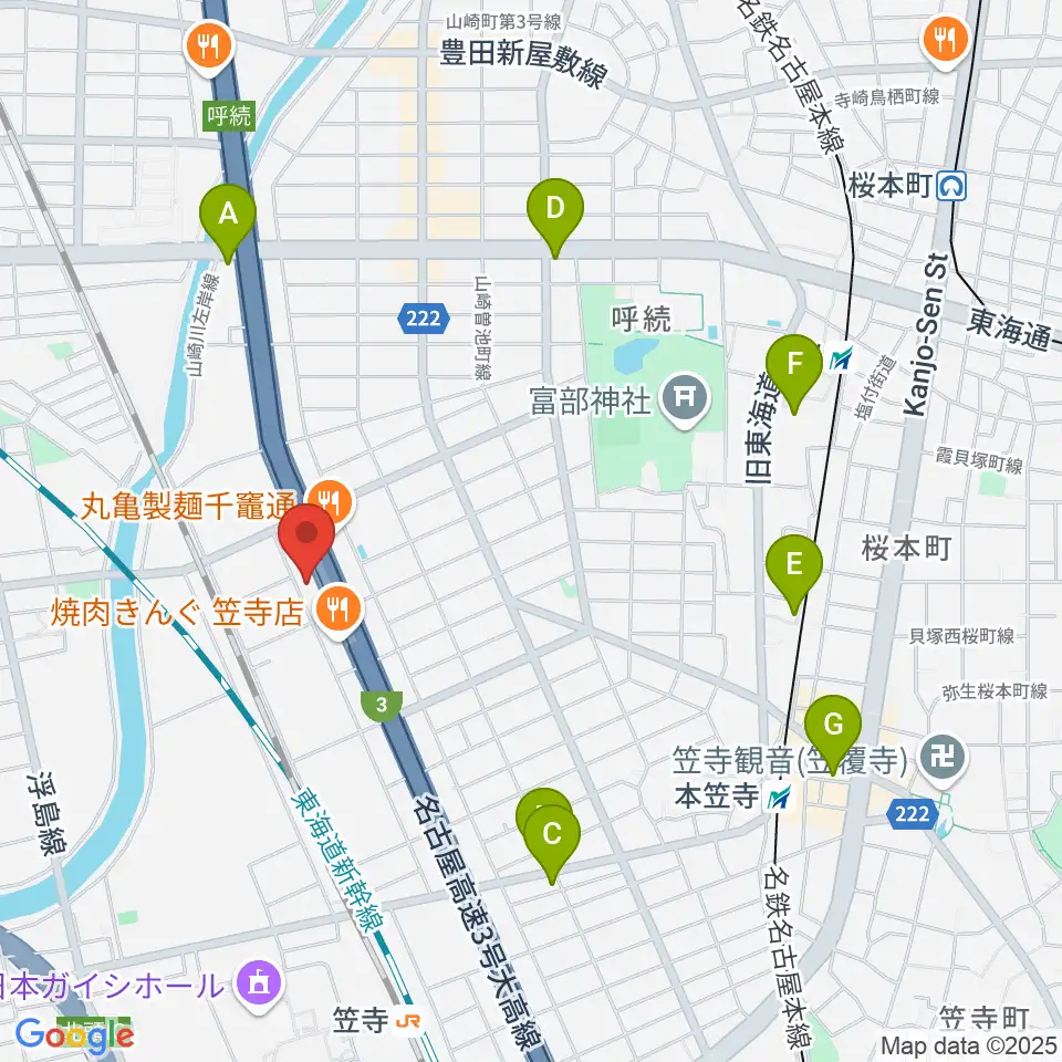 JB.STUDIO R1号店周辺のホテル一覧地図