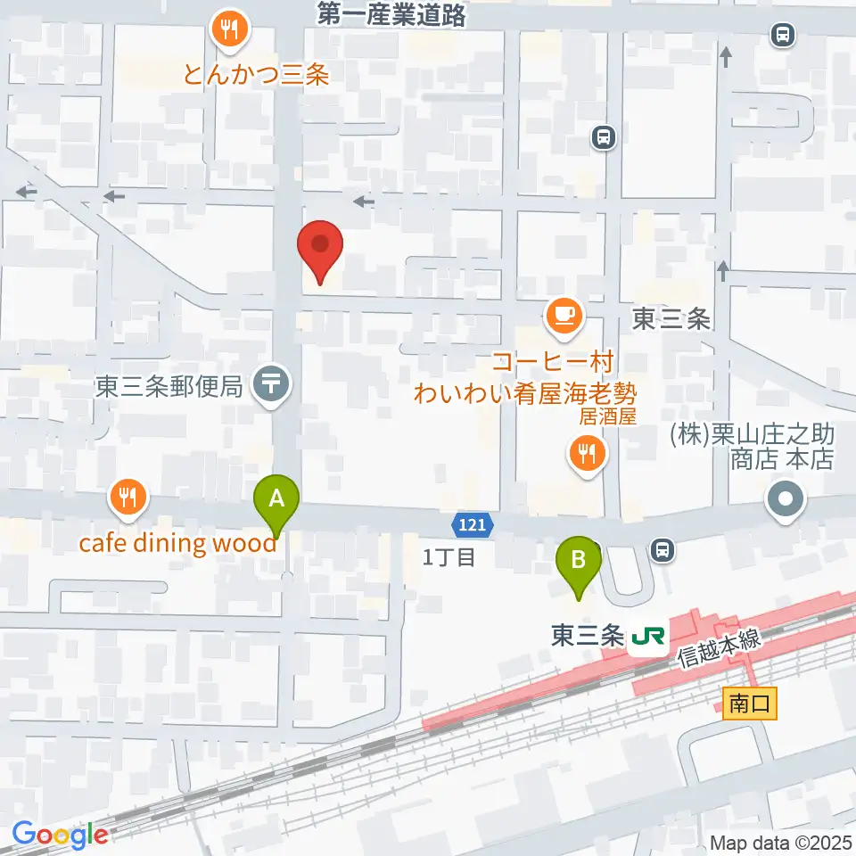 わたじん楽器 三条店周辺のホテル一覧地図