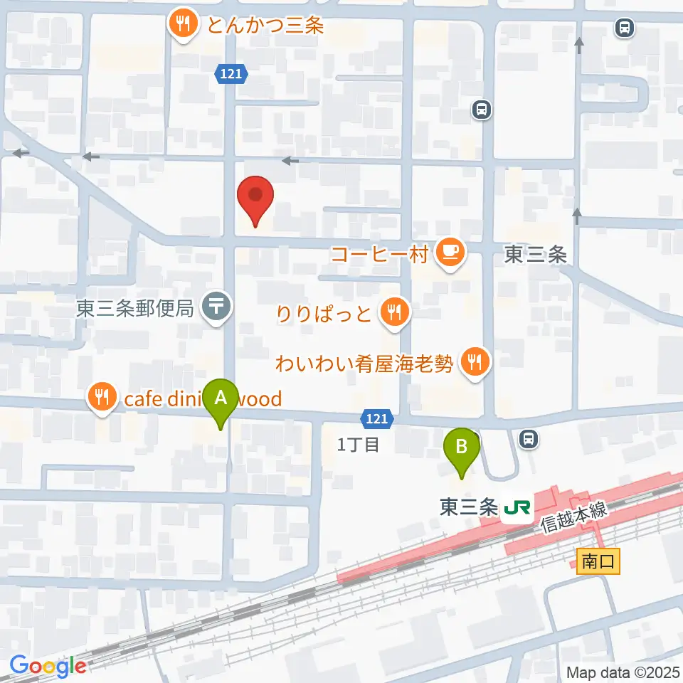 わたじん楽器 三条店周辺のホテル一覧地図