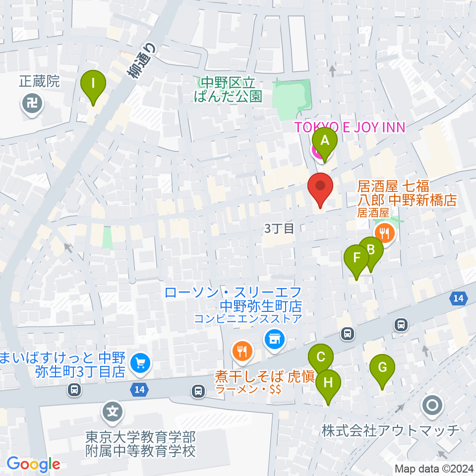 LEEDS MUSIC周辺のホテル一覧地図