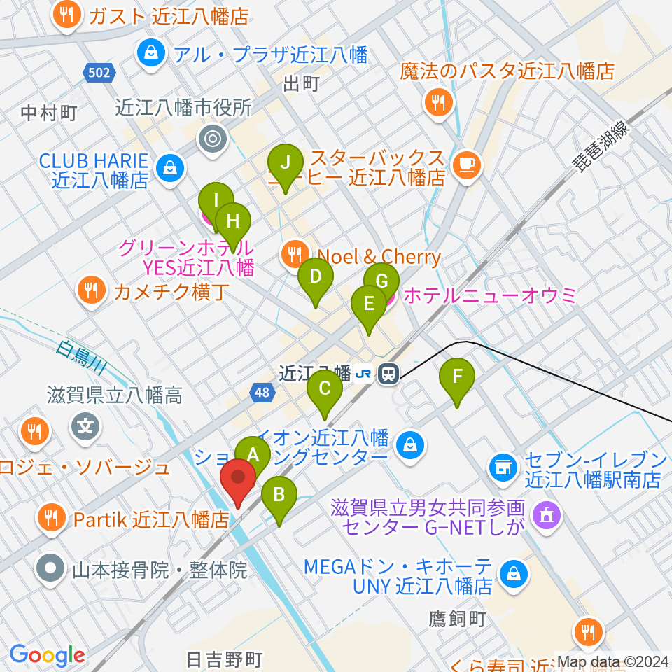 コミュニティカフェ スマイル周辺のホテル一覧地図