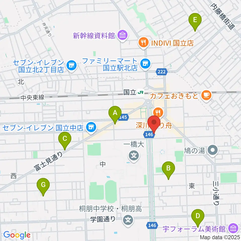 音楽の森.K周辺のホテル一覧地図