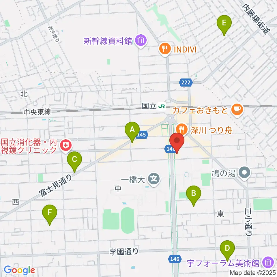 音楽の森.K周辺のホテル一覧地図