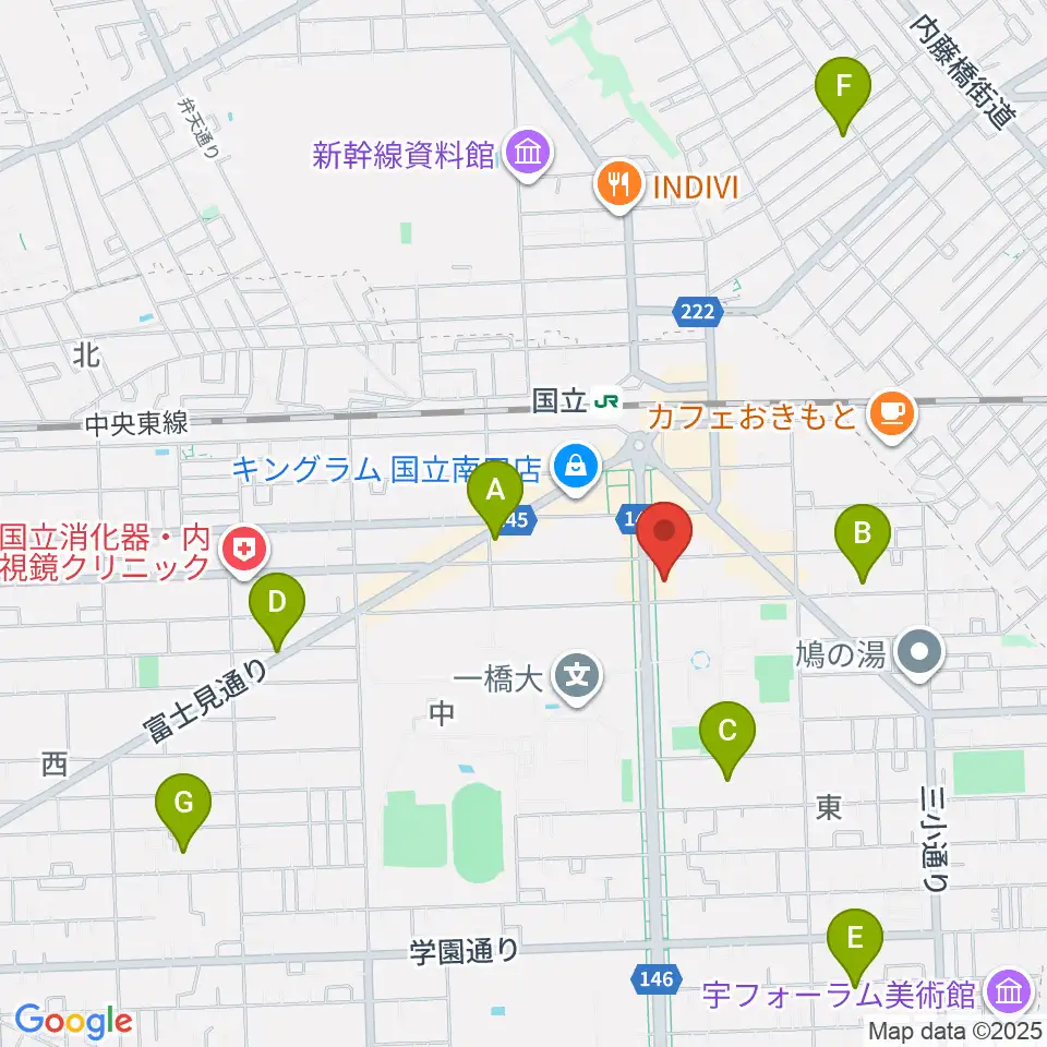 音楽の森.K周辺のホテル一覧地図