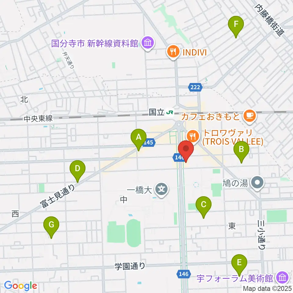 音楽の森.K周辺のホテル一覧地図