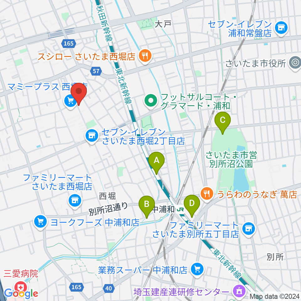 西堀音楽外語学院周辺のホテル一覧地図