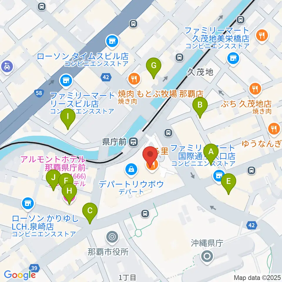 タワーレコード那覇店周辺のホテル一覧地図