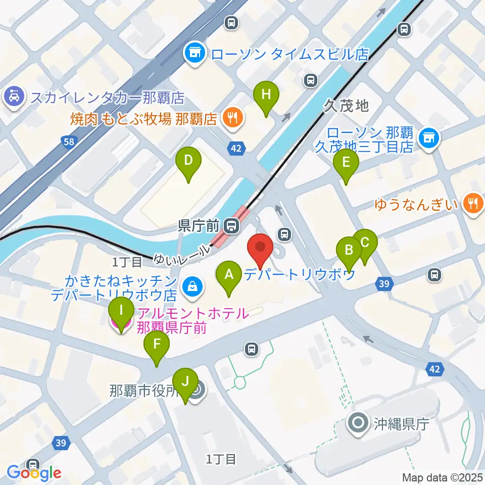 タワーレコード那覇店周辺のホテル一覧地図