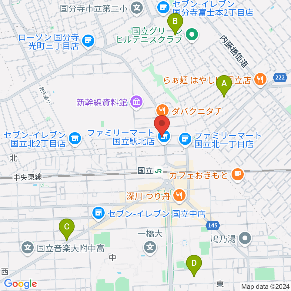 KEY-NOTE音楽教室 国立東京本校周辺のホテル一覧地図