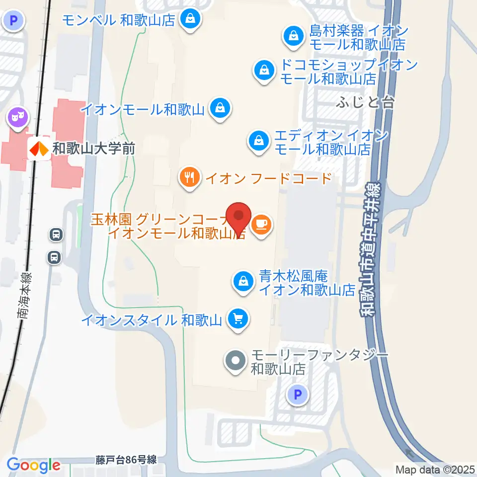 島村楽器 イオンモール和歌山店周辺のホテル一覧地図