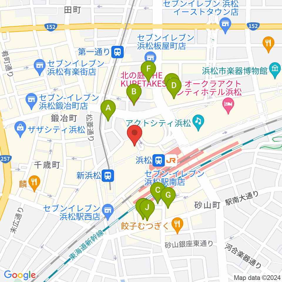 えんてつホール周辺のホテル一覧地図