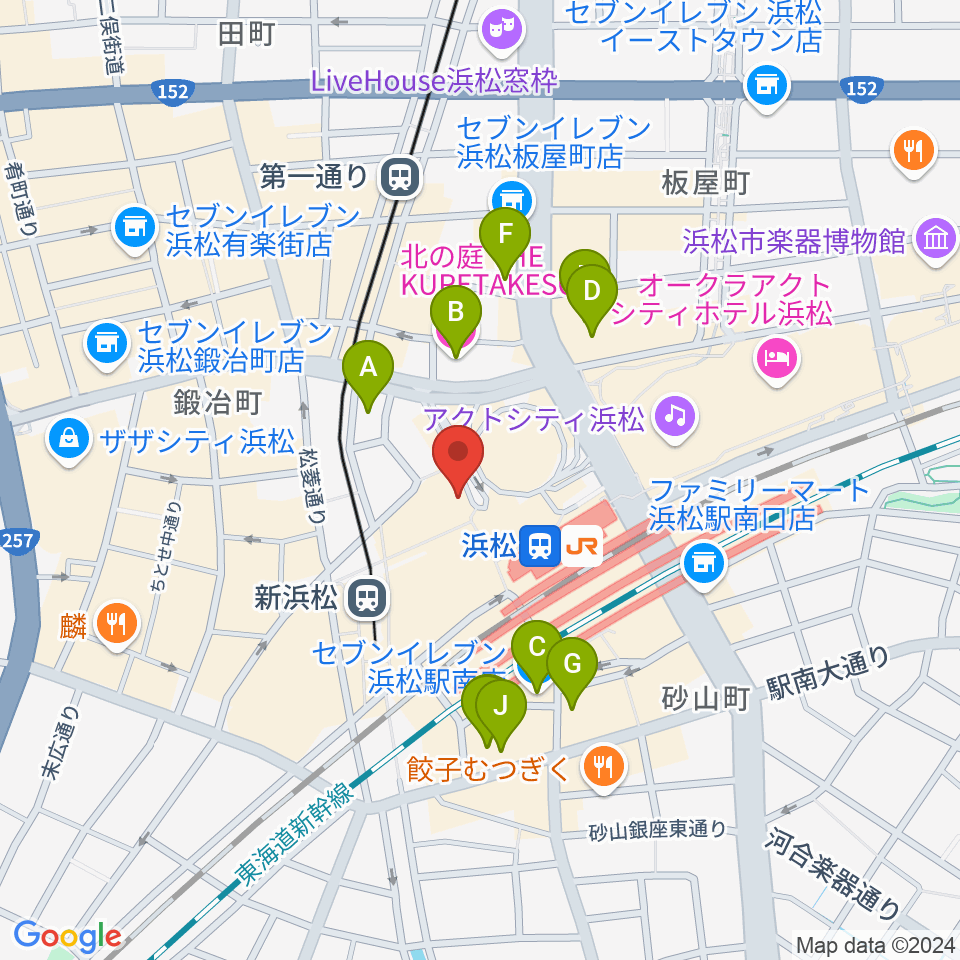 えんてつホール周辺のホテル一覧地図