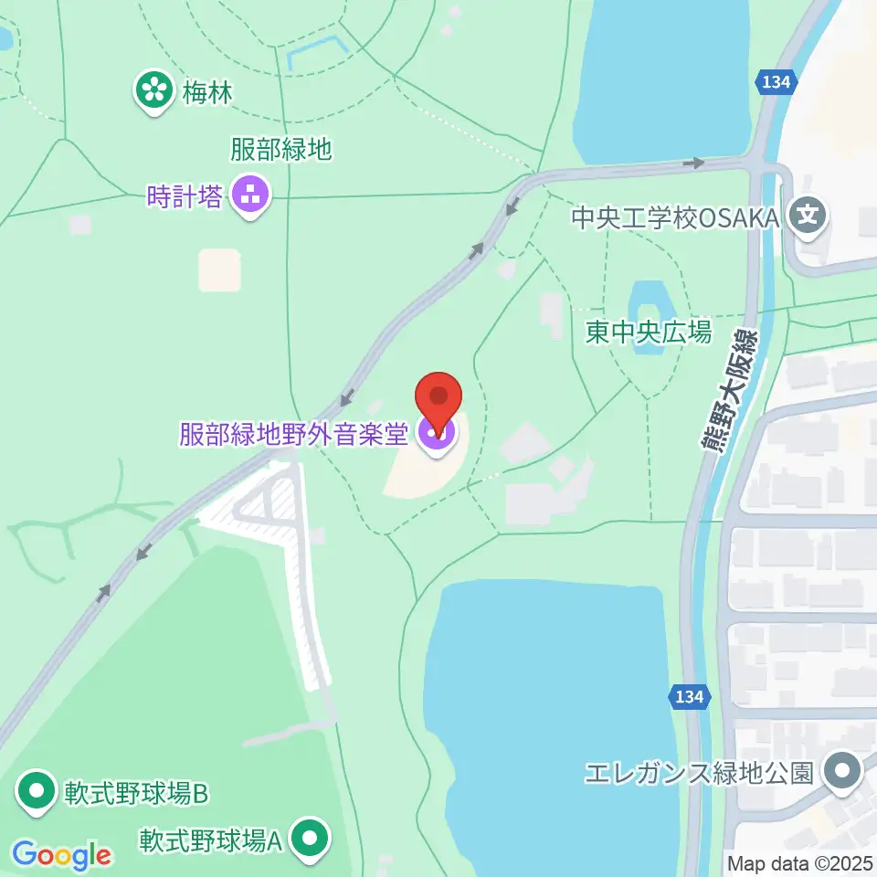 服部緑地野外音楽堂周辺のホテル一覧地図