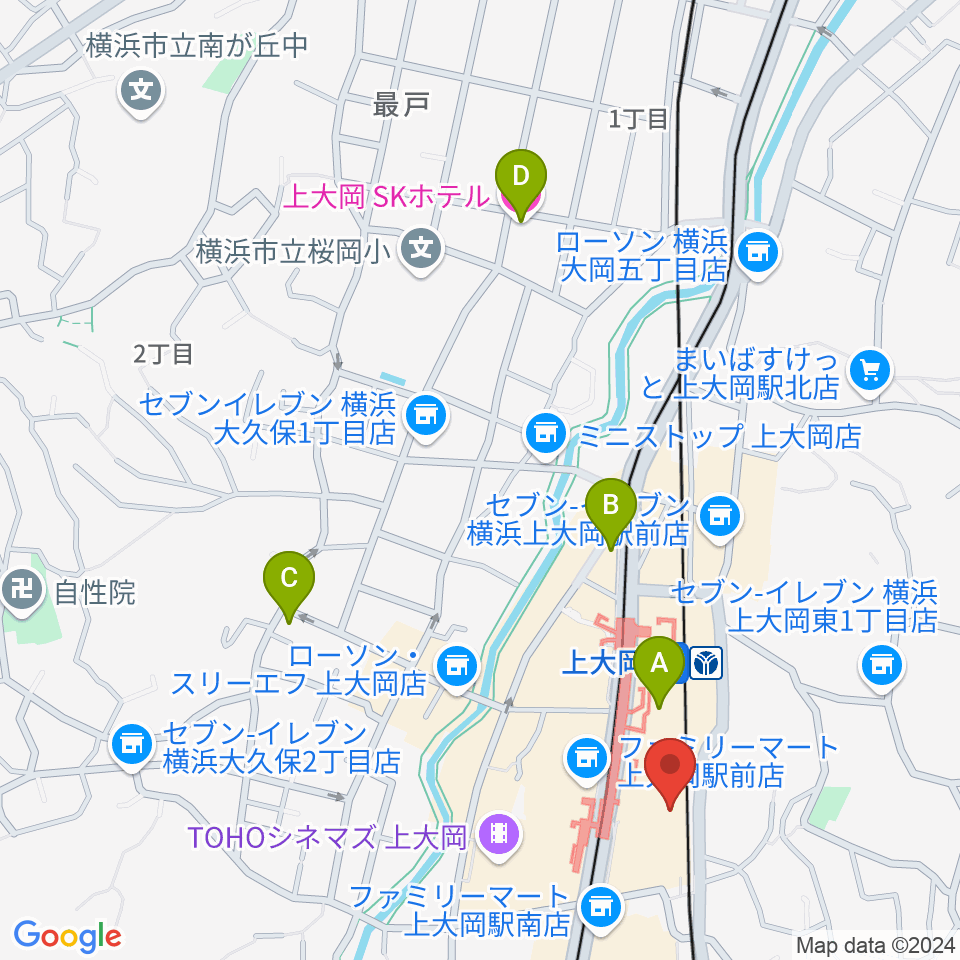 港南区民文化センター ひまわりの郷周辺のホテル一覧地図