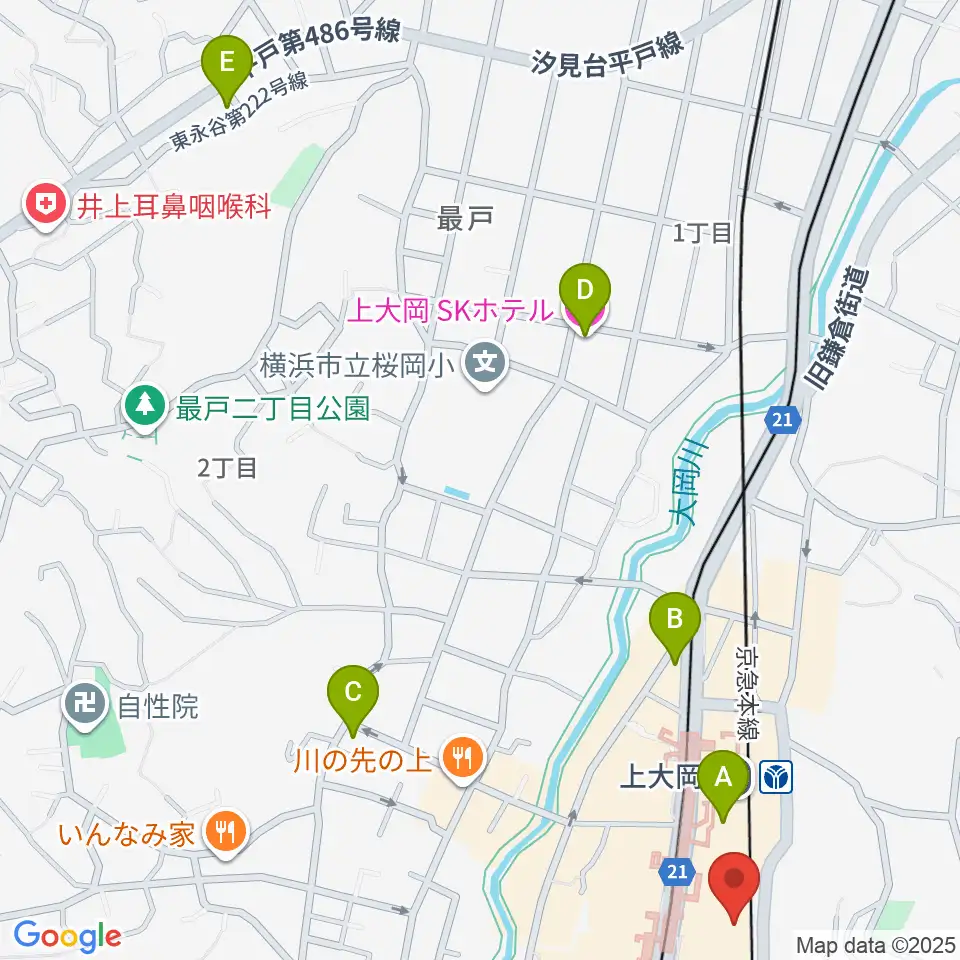 港南区民文化センター ひまわりの郷周辺のホテル一覧地図