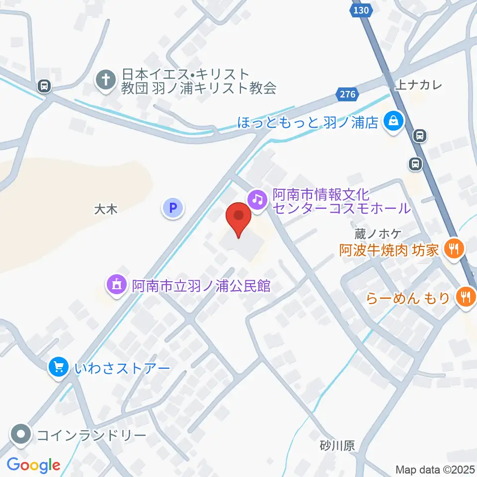 コスモホール（阿南市情報文化センター）周辺のホテル一覧地図