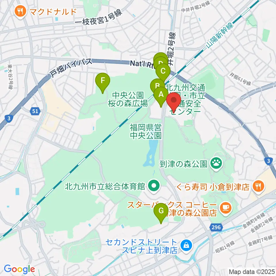 北九州パレス周辺のホテル一覧地図