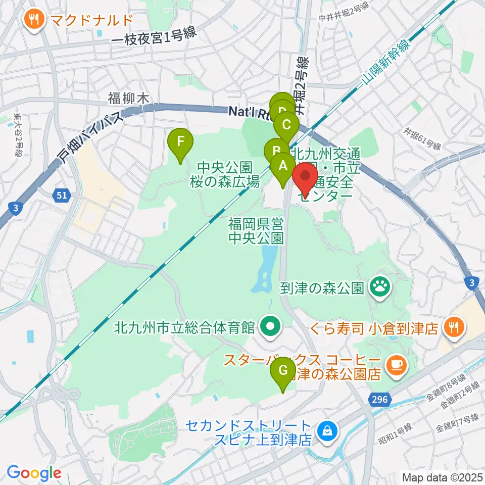 北九州パレス周辺のホテル一覧地図