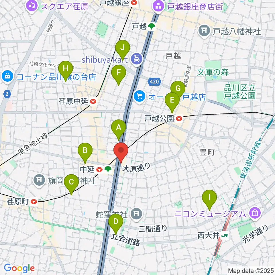 Prayers Studioアトリエ周辺のホテル一覧地図