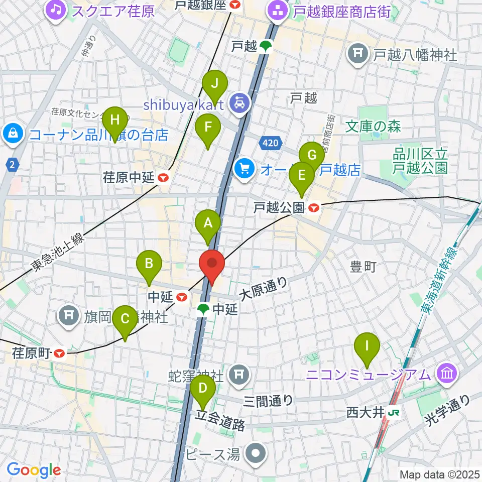 Prayers Studioアトリエ周辺のホテル一覧地図