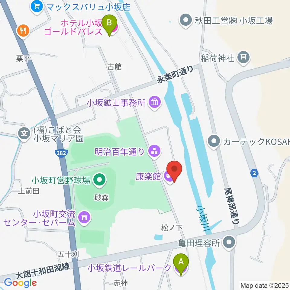 康楽館周辺のホテル一覧地図