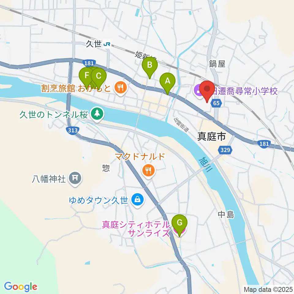 久世エスパスホール周辺のホテル一覧地図