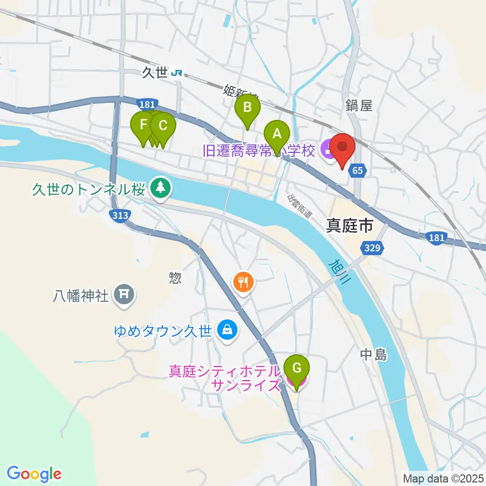 久世エスパスホール周辺のホテル一覧地図