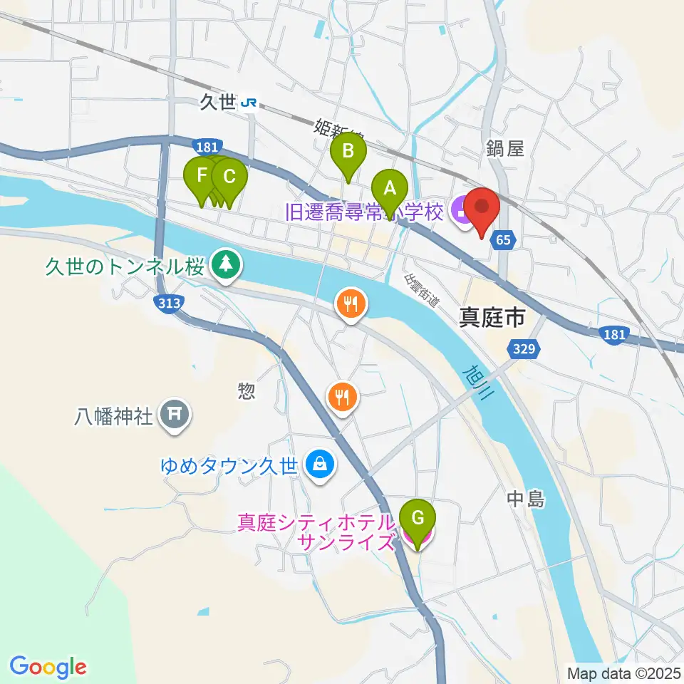 久世エスパスホール周辺のホテル一覧地図
