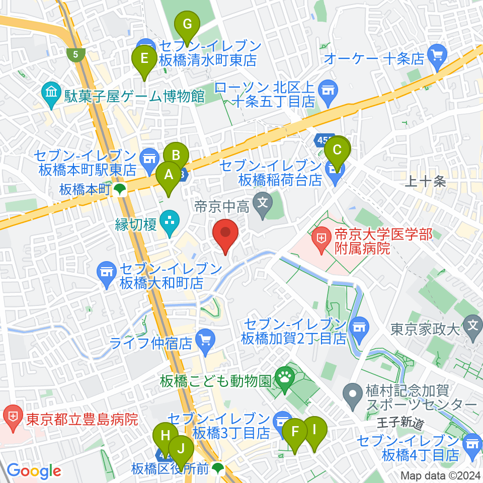 リボーンウッドスタジオ周辺のホテル一覧地図