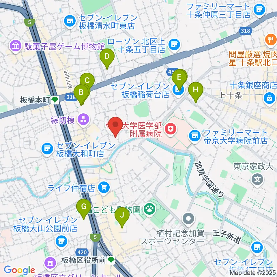 リボーンウッドスタジオ周辺のホテル一覧地図