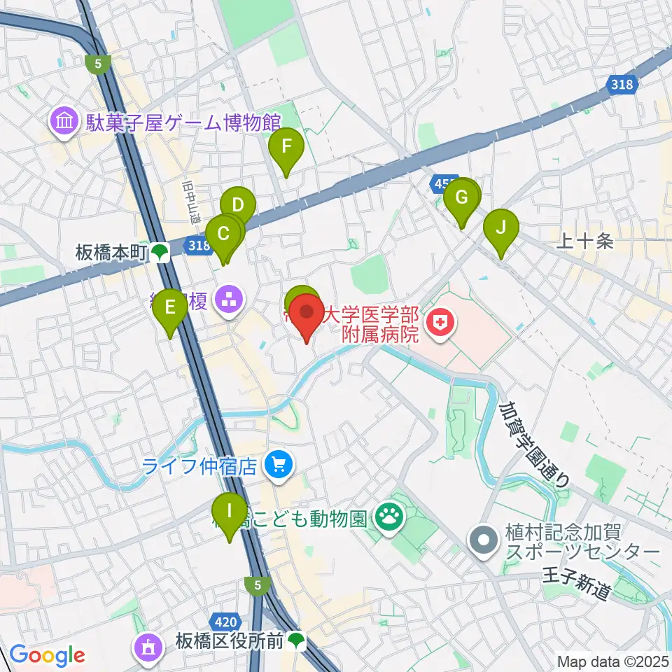 リボーンウッドスタジオ周辺のホテル一覧地図