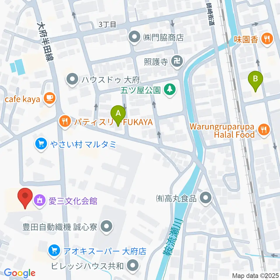 愛三文化会館周辺のホテル一覧地図