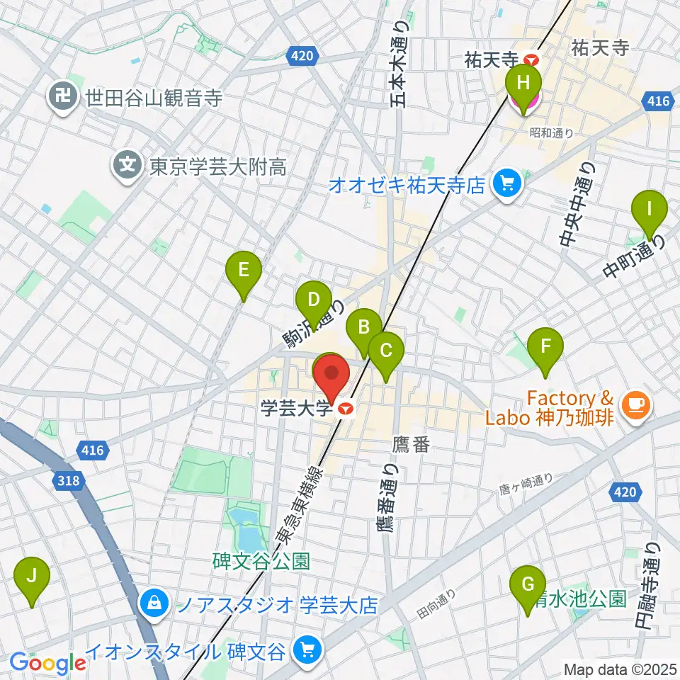A-TRAIN周辺のホテル一覧地図