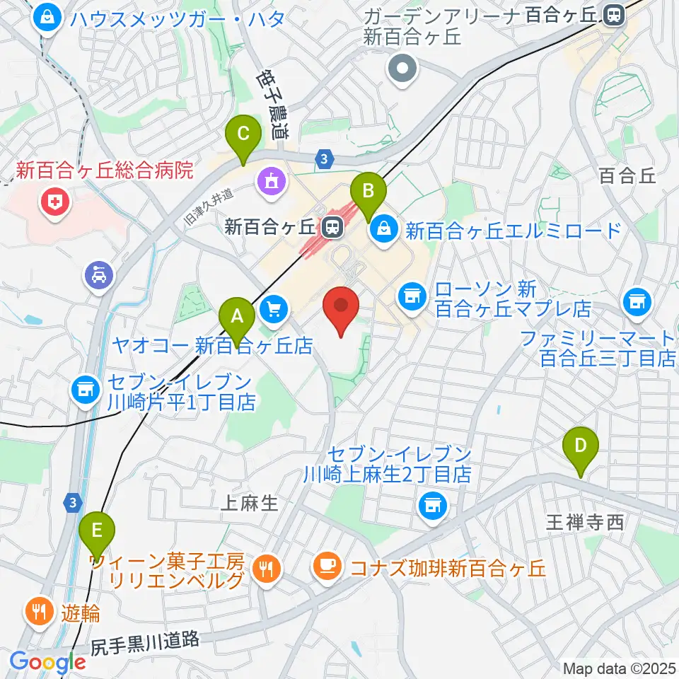 昭和音楽大学 ユリホール周辺のホテル一覧地図
