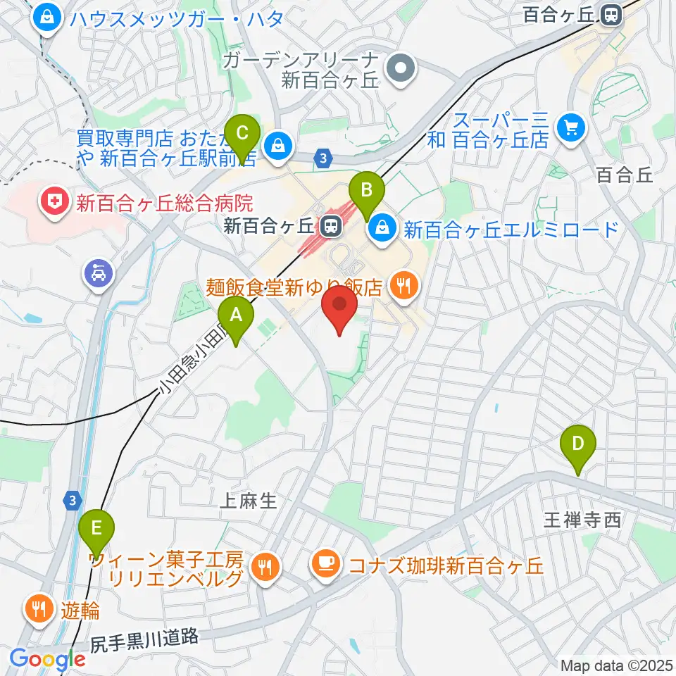 昭和音楽大学 ユリホール周辺のホテル一覧地図