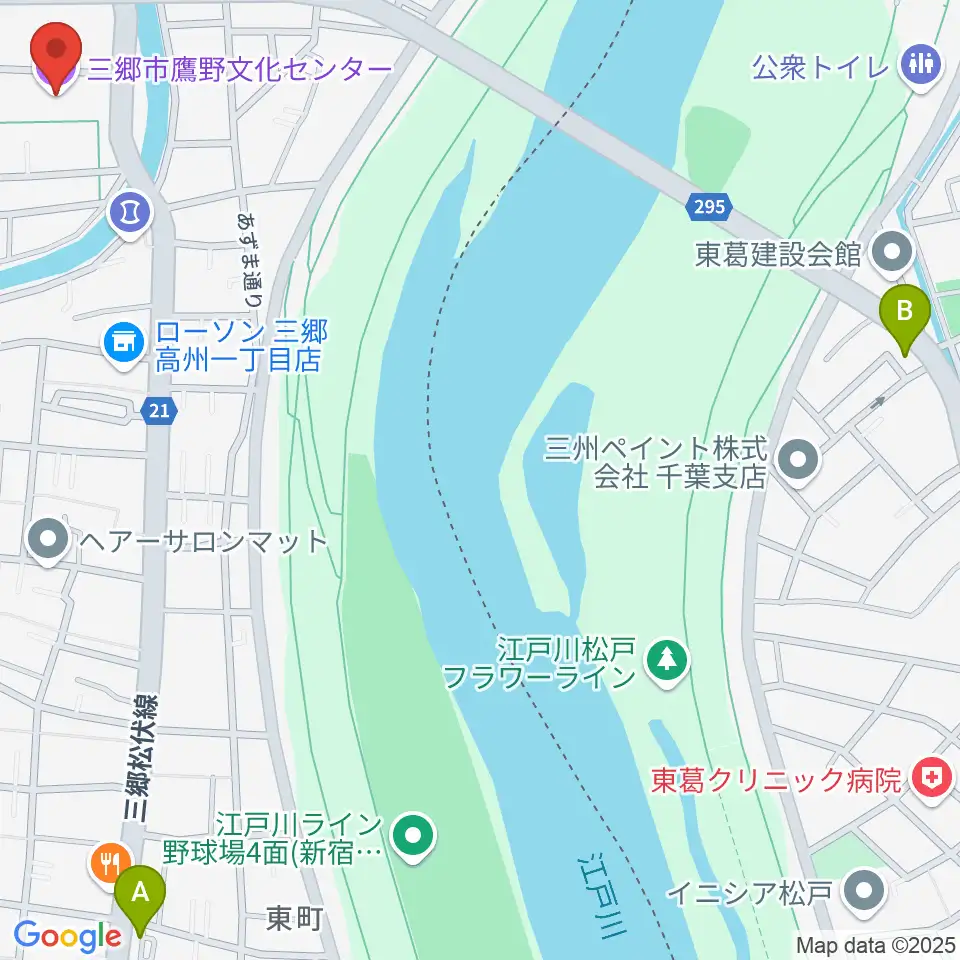 三郷市鷹野文化センター周辺のホテル一覧地図