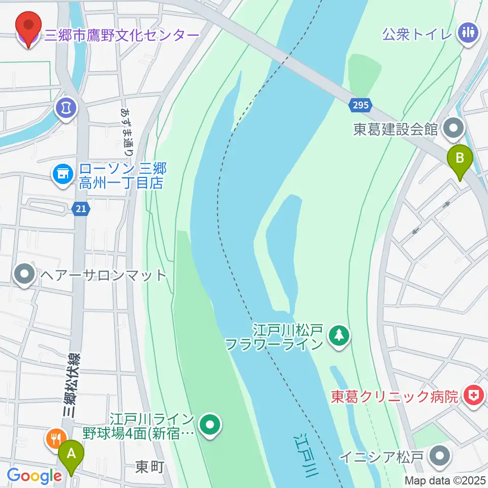 三郷市鷹野文化センター周辺のホテル一覧地図