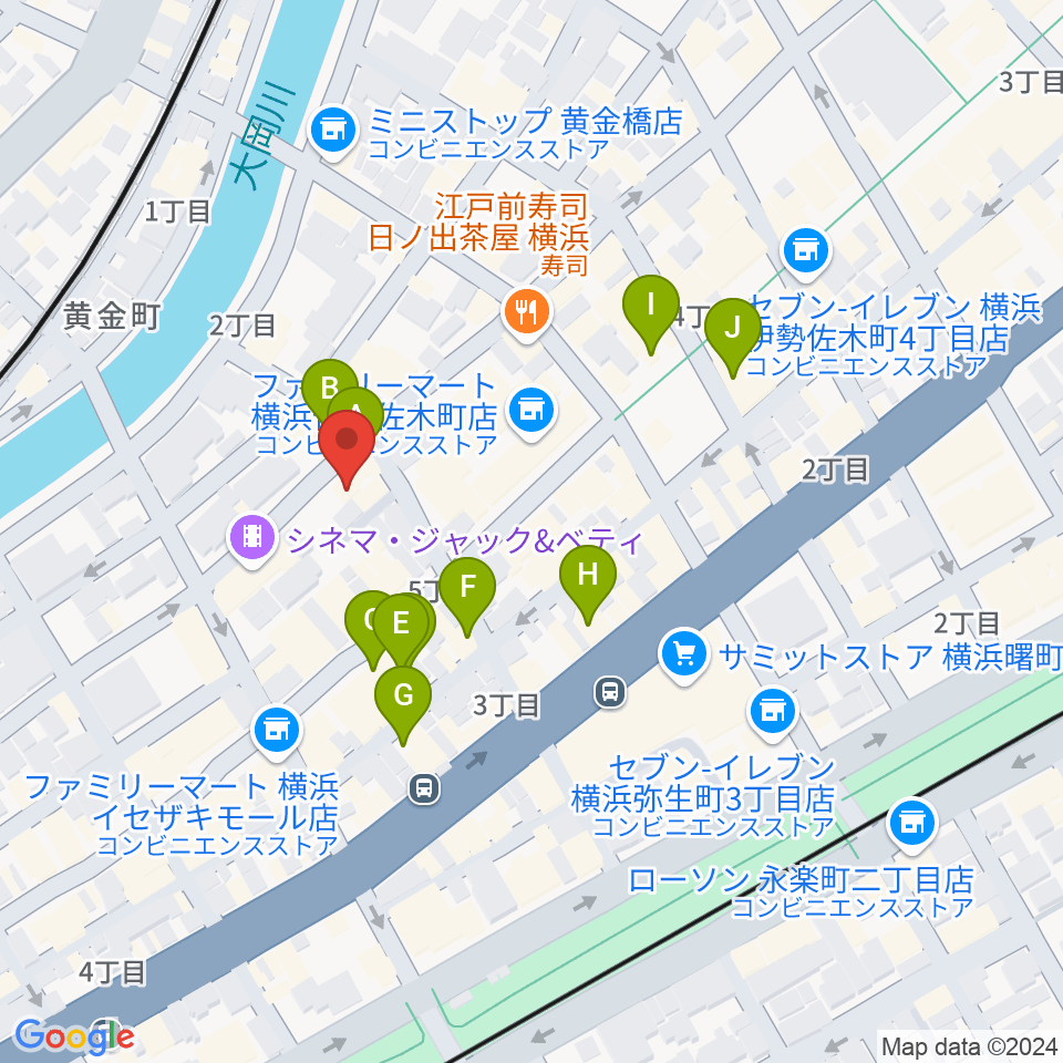 ライブ＆ダイニング シュール周辺のホテル一覧地図