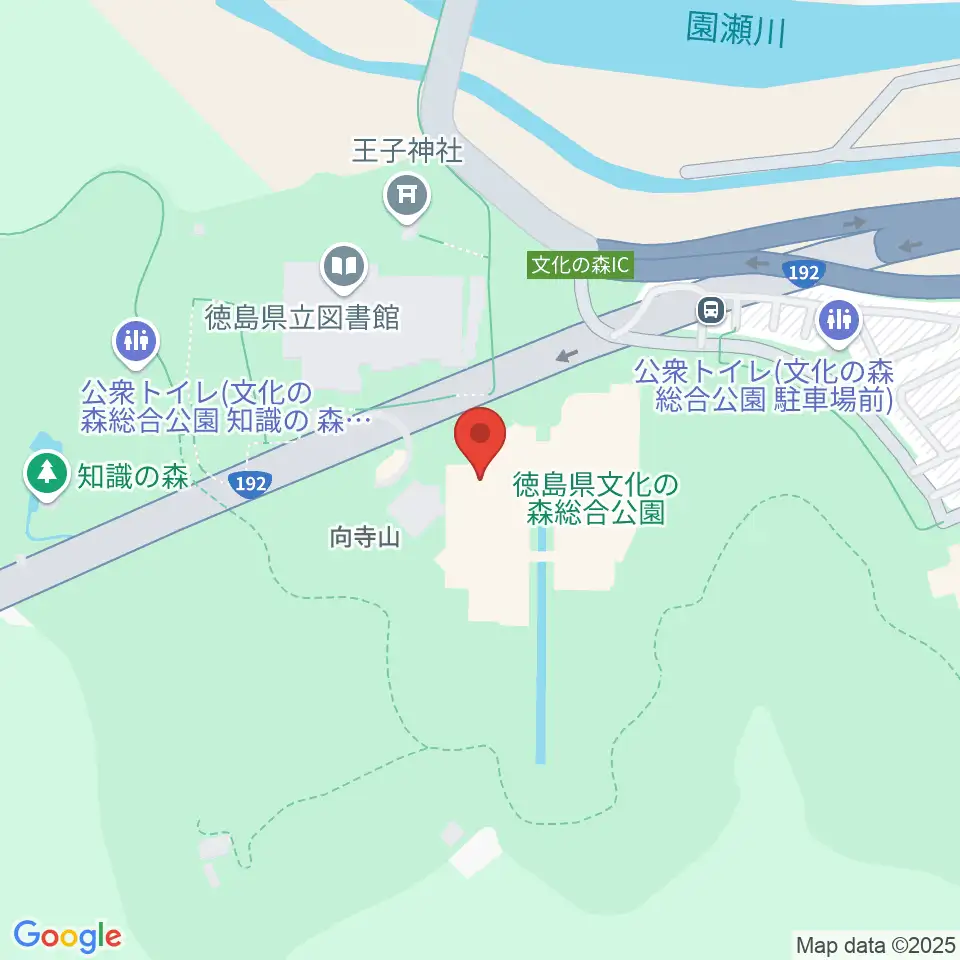 徳島県立21世紀館周辺のホテル一覧地図