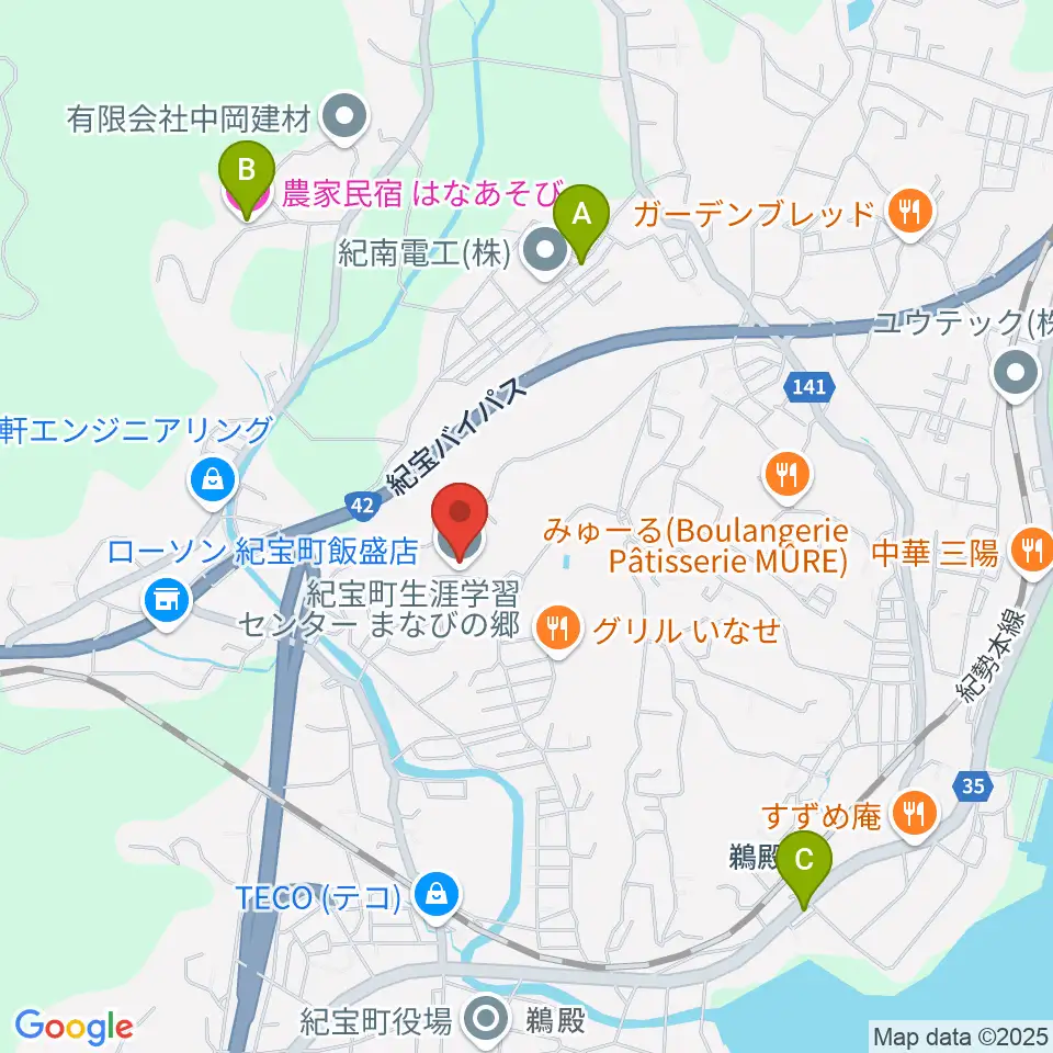 紀宝町生涯学習センター まなびの郷周辺のホテル一覧地図