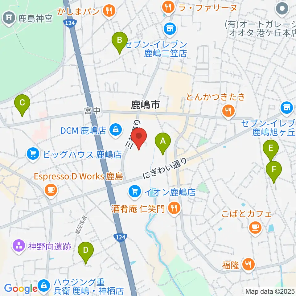 高正U&Iセンターホール周辺のホテル一覧地図